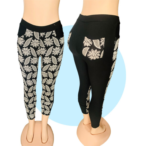 Leggin Casual Bordado Negro