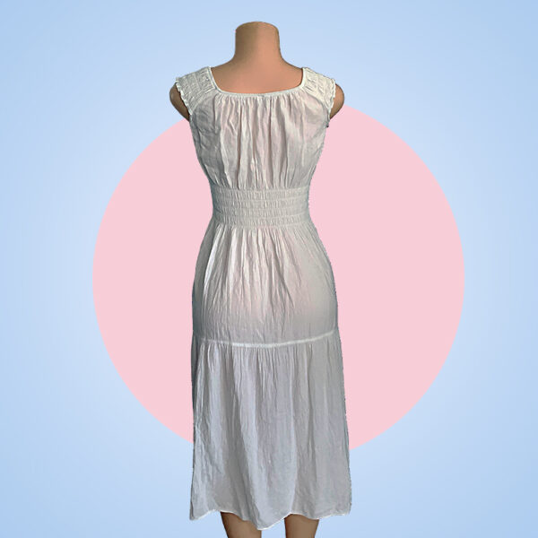 Vestido Largo Bordado en algodon - Imagen 2