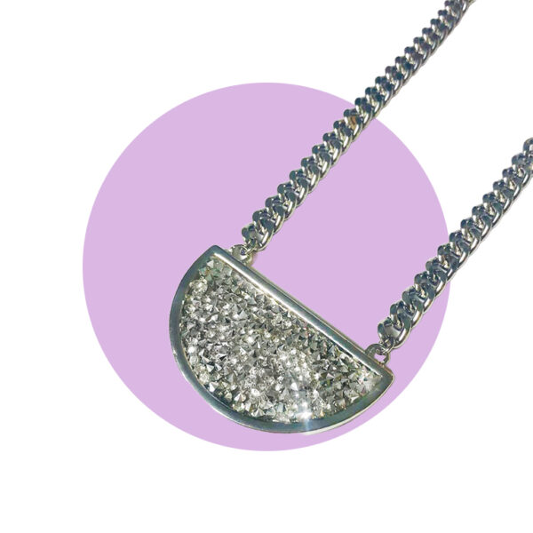 Collar Media Luna Brillante