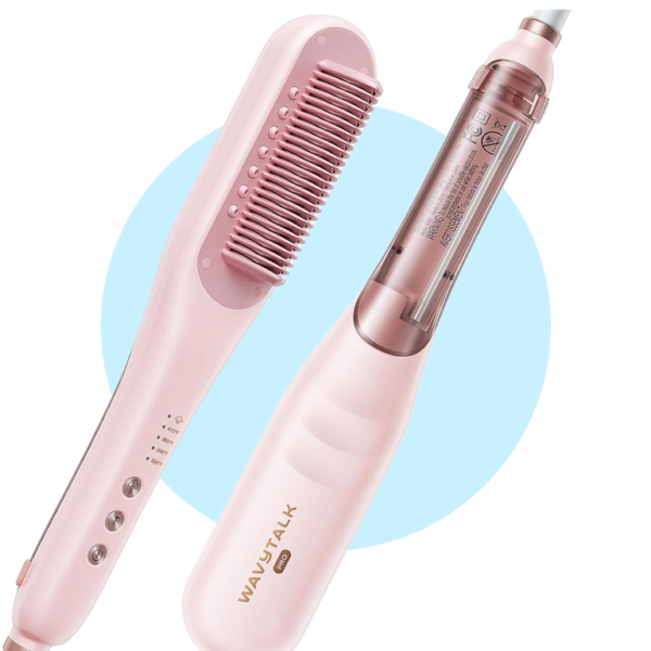 Wavytalk steamline pro cepillo alisador de vapor 3 en uno rosado